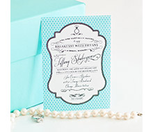 Breakfast at Tiffany's Inspired Printable Invitation - Bridal Shower